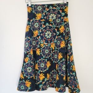 LuLaRoe Women's Navy Floral Boho Skirt